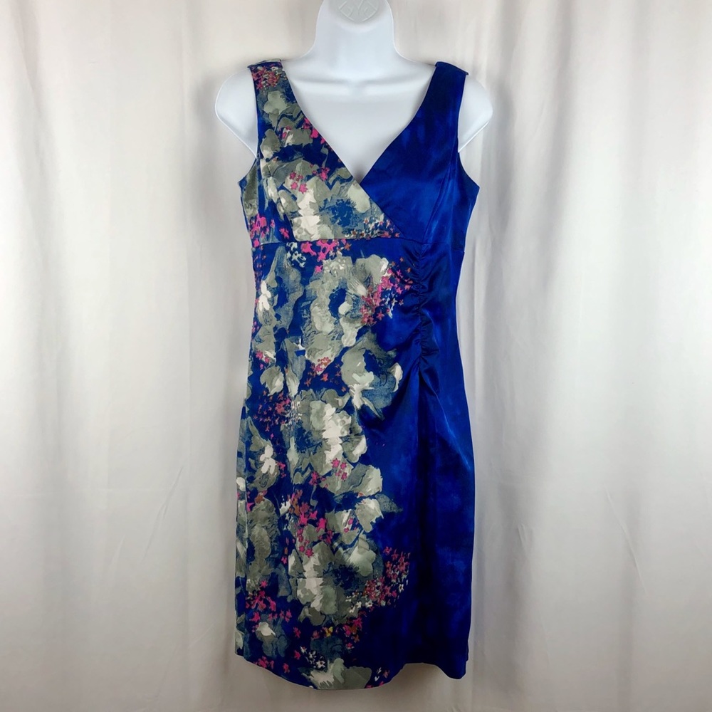 Donna Ricco faux wrap sleeveless floral dress 4P